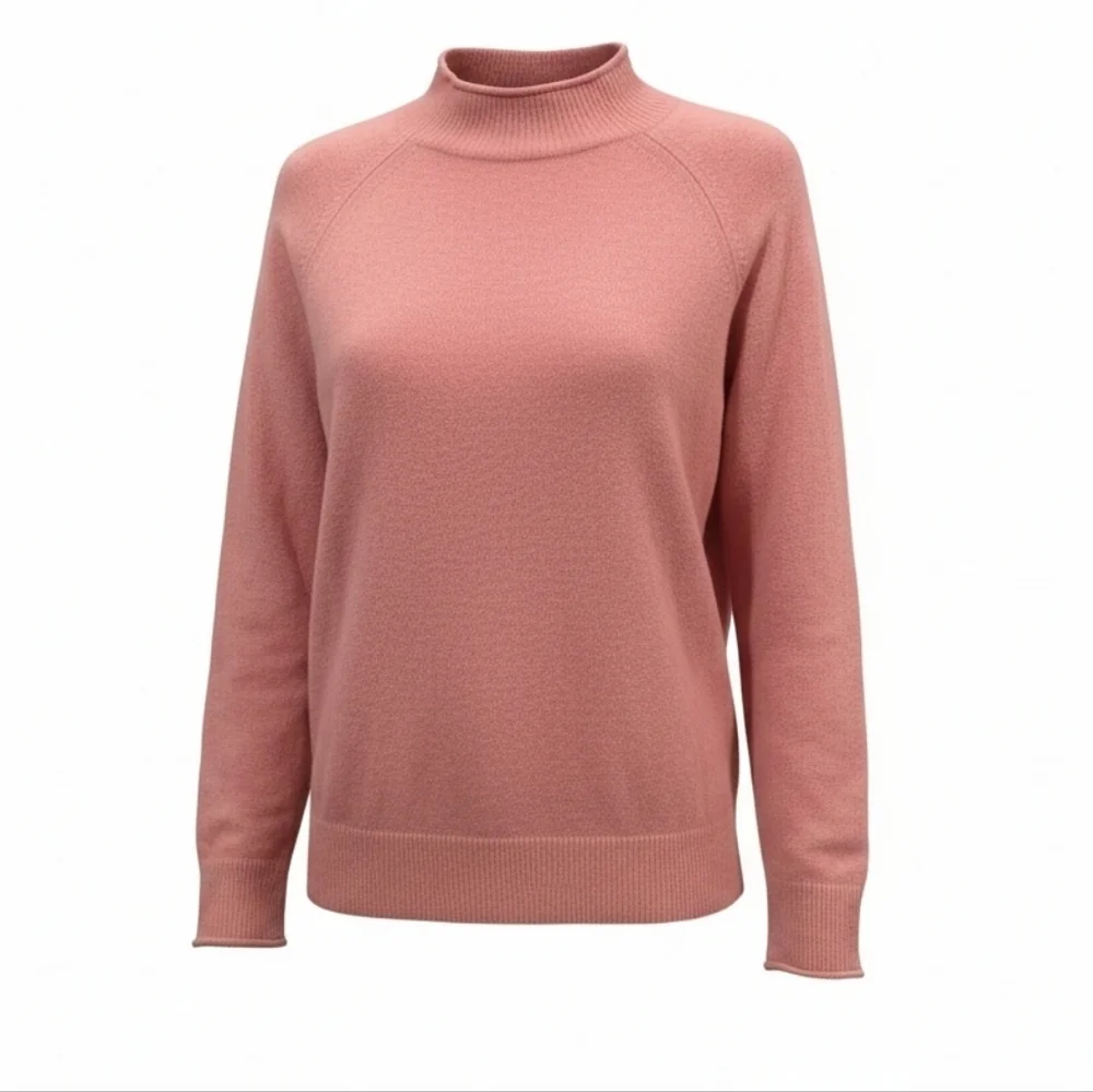 J Crew Rollneck Sweater Supersoft  Merino Wool Alpaca Top Peony Pink Xlarge NWT
